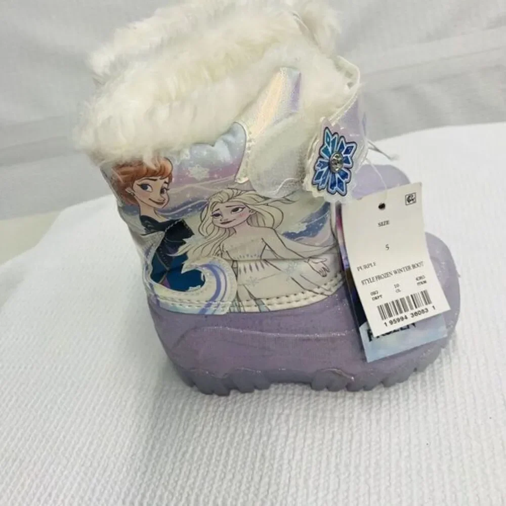 Disney® Frozen Toddler Girl's Lighted Winter Snow Boot‎ Size 5 NEW